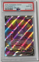 Crobat V - 182/189 - Full Art Ultra Rare - PSA 10